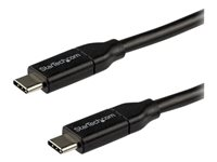 StarTech.com USB C To USB C Cable - 10 ft / 3m - USB-IF Certified - 5A PD - USB 2.0 - USB Type C Charging Cable - USB C Fast Charge Cable (USB2C5C3M) - USB-kabel - USB-C (hann) til USB-C (hann) - Thunderbolt 3 / USB 2.0 - 5 A - 3 m - svart USB2C5C3M