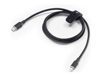 mophie charge stream - Lightning-kabel - 24 pin USB-C hann til Lightning hann - 3 m - svart - USB Power Delivery (60W) 409912835