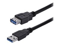 StarTech.com 1m Black SuperSpeed USB 3.0 Extension Cable A to A - Male to Female USB 3 Extension Cable Cord 1 m (USB3SEXT1MBK) - USB-forlengelseskabel - USB-type A (hann) til USB-type A (hunn) - USB 3.0 - 1 m - svart - for P/N: BNDDKT30CAHV, SV211DPUA4K, SV211HDUA4K, USB2001EXT2NA, USB2002EXT2NA, USB2004EXT2NA USB3SEXT1MBK