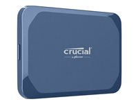 Crucial X10 - SSD - kryptert - 2 TB - ekstern (bærbar) - USB 3.2 Gen 2x2 (USB-C kontakt) - 256-bit AES - mattblå CT2000X10SSD9