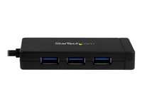 StarTech.com 3 Port USB C Hub with Ethernet - USB-C to 3x USB-A w/ Power Adapter & Gigabit Ethernet - Thunderbolt 3 Compatible - USB C Network Adapter (HB30C3A1GE) - Hub - 3 x SuperSpeed USB 3.0 + 1 x 10/100/1000 - stasjonær HB30C3A1GE