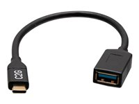 C2G USB-C Male to USB-A Female SuperSpeed USB 5Gbps Adapter Converter - USB-kabel - USB-type A (hunn) til USB-C (hann) - USB 3.2 Gen 1 - 30 V - 15 cm - formstøpt - svart C2G29515