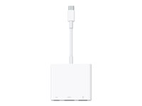 Apple - Video adapter - USB-C hann til USB, HDMI, USB-C (kun strøm) hunn - 4K(3840 x 2160) støtte MW5M3ZM/A