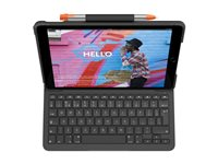 Logitech Slim Folio - Tastatur og folioveske - trådløs - Bluetooth LE - QWERTY - Nordisk (dansk/finsk/norsk/svensk) - Oxford-grå - for Apple 10.9-inch iPad (10. generasjon) 920-011428
