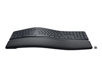 Logitech Ergo Series ERGO K860 for Business - Tastatur - full size - trådløs - 2.4 GHz, Bluetooth 5.0 LE - QWERTY - Pan Nordic - grafitt 920-010348