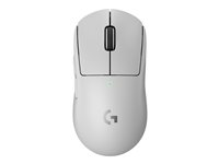 Logitech G PRO X SUPERLIGHT 2 - Mus - gaming - optisk - 5 knapper - trådløs - 2.4 GHz - USB Logitech LIGHTSPEED-mottaker - hvit 910-006639