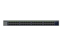 NETGEAR GS748 - Switch - ikke-styrt - 48 x 10/100/1000 - stasjonær, veggmonterbar GS748-100EUS