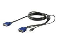 StarTech.com 6 ft. (1.8 m) USB KVM Cable for StarTech.com Rackmount Consoles - VGA and USB KVM Console Cable (RKCONSUV6) - Video- / USB-kabel - mini-VGA (hann) til USB, HD-15 (VGA) (hann) - 1.8 m - for P/N: RKCONS1701, RKCONS1708K, RKCONS1716K, RKCONS17HD, RKCONS1908K, RKCONS1916K RKCONSUV6