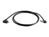 C2G USB 2.0 A Right Angle to Micro-USB B Right Angle Cable - USB-kabel - Micro-USB type B (hann) til USB (hann) - 1 m - 90° kontakt, rettvinklet kontakt - svart 81704