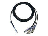 Cisco Direct-Attach Breakout Cable - Nettverkskabel - QSFP+ (hann) til SFP+ (hann) - 3 m - grå - for P/N: FPR4225-ASA-K9, HCI-FI-6454, N9K-C9348-FX3-B24C, NC57C3-MOD-P-SYS, NC57C3-MODS-P-SYS QSFP-4SFP10G-CU3M=