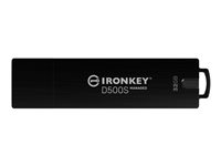 Kingston IronKey D500SM - USB-flashstasjon - kryptert - FIPS 140-3 Level 3 - 32 GB - USB 3.2 Gen 1 - TAA-samsvar IKD500SM/32GB