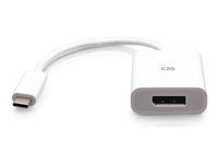 C2G USB-C to DisplayPort Adapter Converter - 4K 60Hz - White - Video adapter - USB-C (hann) til DisplayPort (hunn) - Thunderbolt 3 / Thunderbolt 4 - 4K 60Hz støtte - hvit C2G26934