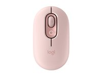 Logitech POP - Mus - tilpassbar emoji - optisk - 4 knapper - trådløs - Bluetooth 5.1 LE - rosa 910-007413