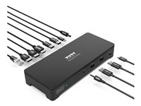 PORT connect Professional Docking OFFICE - Dokkingstasjon - USB-C 3.1 Gen 2 - 2 x DP, HDMI - 1GbE - 130 watt - Europa 901904WEU