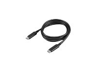 Lenovo - USB-kabel - USB-C (hann) til USB-C (hann) - 20 V - 5 A - 1 m - 4K-støtte, USB Power Delivery (5 A, 100 W) - svart 4X90U90619