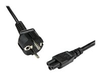 StarTech.com 2m (6ft) Laptop Power Cord, EU Schuko to C5, 2.5A 250V, 18AWG, Notebook / Laptop Replacement AC Cord, Printer/Power Brick Cord, Schuko CEE 7/7 to Clover Leaf IEC 60320 C5 - Laptop Charger Cable - Strømkabel - IEC 60320 C5 til power CEE 7/7 (hann) - AC 250 V - 2 m - svart PXTNB3SEU2M