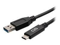 C2G 1ft USB-C to USB-A SuperSpeed USB 5Gbps Cable M/M - USB-kabel - USB-type A (hann) til USB-C (hann) - USB 3.2 Gen 1 - 30 V - 3 A - 30 cm - formstøpt - svart C2G28875
