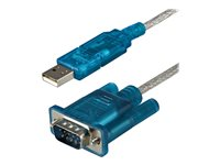 StarTech.com 3ft USB to RS232 DB9 Serial Adapter Cable - M/M - Seriell adapter - USB 2.0 - RS-232 ICUSB232SM3