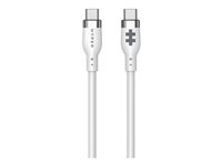 HyperJuice - USB-kabel - USB-C (hann) til USB-C (hann) - USB 2.0 - 1.5 m - USB Power Delivery (60W), utvidet effektområde (EPR) - hvit HJ4011WHGL
