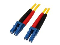 StarTech.com 7m Fiber Optic Cable - Single-Mode Duplex 9/125 - LSZH - LC/LC - OS1 - LC to LC Fiber Patch Cable (SMFIBLCLC7) - Koblingskabel - LC-enkeltmodus (hann) til LC-enkeltmodus (hann) - 7 m - 7 m - fiberoptisk - dupleks - 9 / 125 micron - OS1 - formstøpt - gul - for P/N: SFP100BBXDST, SFP100BBXUST, SFP10GBBXDST, SFP10GBBXUST, SFP10GBLRST, SFP10GBZRST SMFIBLCLC7