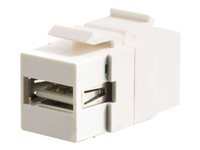 C2G Snap-In USB A/B Female Keystone Insert Module - Modulinnlegg (kopling) - USB - hvit 81300
