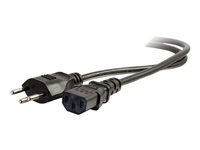 C2G Swiss Power Cord - Strømkabel - power IEC 60320 C13 til SEV 1011 (hann) - 2 m - formstøpt - svart - Sveits 80642