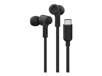 Belkin SoundForm - Ørepropper med mikrofon - i øret - kablet - USB-C - lydisolerende - svart G3H0002HQBKV2