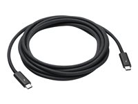 Apple Thunderbolt 4 Pro - Thunderbolt-kabel - USB-C (hann) til USB-C (hann) - USB 3.2 / USB4 / Thunderbolt 3 / Thunderbolt 4 / DisplayPort - 3 m - aktiv, støtte for kjedekopling - svart MW5H3ZM/A