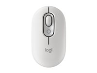 Logitech POP - Mus - tilpassbar emoji - optisk - 4 knapper - trådløs - Bluetooth 5.1 LE - elfenbenshvit 910-007411
