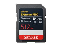 SanDisk Extreme Pro - Flashminnekort - 512 GB - Video Class V90 / UHS-II U3 / Class10 - SDXC UHS-II SDSDXDM-512G-GN4IN