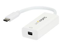 StarTech.com USB-C to Mini DisplayPort Adapter - 4K 60Hz - White - USB 3.1 Type-C to Mini DP Adapter (CDP2MDP) - Video adapter - USB-C (hann) til Mini DisplayPort (hunn) - USB 3.1 / Thunderbolt 3 / DisplayPort 1.2 - 18 cm - passiv, støtte for 4K 60 Hz (3840 x 2160) - hvit CDP2MDP