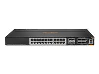 HPE Aruba Networking CX 8100 24x10GBase-T 4x10G SFP+ 4x40/100G QSFP28 Switch - Switch - L3 - Styrt - 24 x 100/1000/2.5G/5G/10GBase-T + 4 x Gigabit SFP / 10 Gigabit SFP+ + 4 x 40 Gigabit QSFP+ / 100 Gigabit QSFP28 - front til bakside-luftflyt - rackmonterbar R9W88A#ABB