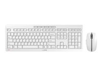 CHERRY STREAM DESKTOP - Tastatur- og mussett - trådløs - 2.4 GHz - USA med eurosymbol - tastsvitsj: CHERRY SX - blekgrå JD-8500EU-0