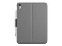 Logitech Slim Folio - Tastatur og folioveske - trådløs - Bluetooth LE - QWERTZ - Tysk - Oxford-grå - for Apple 10.9-inch iPad Wi-Fi 920-011423