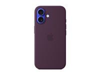 Apple - Baksidedeksel for mobiltelefon - MagSafe-samsvar - silikon - plomme - for iPhone 16 MYY43ZM/A