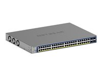 NETGEAR Smart GS752TXP - V3 - switch - L3 Lite - smart - 48 x 10/100/1000 (PoE+) + 4 x SFP+ - stasjonær, rackmonterbar - PoE+ (380 W) GS752TXP-300EUS