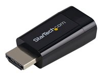 StarTech.com Compact HDMI to VGA Adapter Converter - Ideal for Chromebooks Ultrabooks & Laptops - 1920x1200/1080p - Video adapter - HDMI hann til HD-15 (VGA) hunn - 4.5 cm - svart - aktiv - for P/N: DKT30CSDHPD3, SV211HDUC, SV221HUC4K HD2VGAMICRO