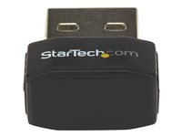 StarTech.com Wireless USB WiFi Adapter - Dual Band AC600 Wireless Dongle - 2.4GHz / 5GHz - 802.11ac Wi-Fi Laptop Adapter (USB433ACD1X1) - Nettverksadapter - USB 2.0 - Wi-Fi 5 - svart USB433ACD1X1