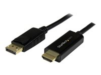 StarTech.com 5m (16 ft) DisplayPort to HDMI Adapter Cable - 4K DisplayPort to HDMI Converter Cable - Computer Monitor Cable (DP2HDMM5MB) - Adapterkabel - DisplayPort hann til HDMI hann - 5 m - 4K-støtte DP2HDMM5MB