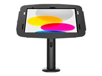 Compulocks iPad 10th-11th (A16) Gen Space Enclosure Tilting Stand 8" Black - Monteringssett (hus, stangstativ) - for nettbrett - kiosk - låsbar - høyverdig aluminium - svart - skjermstørrelse: 10.9" - overflatemonterbar - for Apple 10.9-inch iPad (10. generasjon) TCDP01209IPDSB