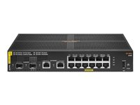 HPE Aruba 6100 12G Class4 PoE 2G/2SFP+ 139W Switch - Switch - Styrt - 12 x 10/100/1000 (PoE+) + 2 x 1 Gigabit / 10 Gigabit SFP+ + 2 x 1000Base-T - rackmonterbar - PoE+ (139 W) JL679A