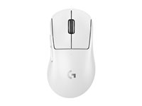 Logitech G PRO X SUPERLIGHT 2 DEX - Mus - ergonomisk - høyrehendt - optisk - 5 knapper - trådløs, kablet - 2.4 GHz, USB - hvit 910-007365