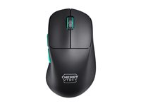 CHERRY Xtrfy M64 - Mus - ergonomisk - optisk - 5 knapper - trådløs - 2.4 GHz - USB trådløs mottaker - svart CX-M64W-BLACK