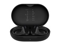 Belkin SoundForm ClearFit - True wireless-hodetelefoner med mikrofon - åpent øre - over-øret-montering - Bluetooth - svart AUC013CTBK