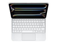Apple Magic Keyboard - Tastatur og folioveske - med styrepute - bakbelysning - Apple Smart connector - QWERTY - Internasjonal engelsk / kanadisk fransk - hvit MWR03Z/A