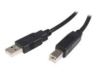 StarTech.com 1m USB 2.0 A to B Cable M/M - USB-kabel - USB (hann) til USB-type B (hann) - USB 2.0 - 1 m - svart USB2HAB1M