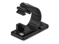 StarTech.com 100 Adhesive Cable Management Clips Black, Network/Ethernet/Office Desk/Computer Cord Organizer, Sticky Cable/Wire Holders, Nylon Self Adhesive Clamp UL/94V-2 Fire Rated - Nylon 66 Plastic - TAA (CBMCC2) - Kabelklemme - svart - TAA-samsvar (en pakke 100) CBMCC2