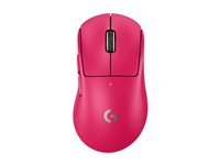 Logitech G PRO X SUPERLIGHT 2 DEX - Mus - ergonomisk - høyrehendt - optisk - 5 knapper - trådløs, kablet - 2.4 GHz, USB - rosa 910-007373