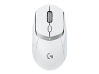 Logitech G G309 - Mus - gaming - optisk - 6 knapper - trådløs - 2.4 GHz, Bluetooth - USB Logitech LIGHTSPEED-mottaker - hvit 910-007207