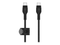 Belkin BoostCharge - USB-kabel - 24 pin USB-C (hann) til 24 pin USB-C (hann) - 1 m - svart CAB011BT1MBK